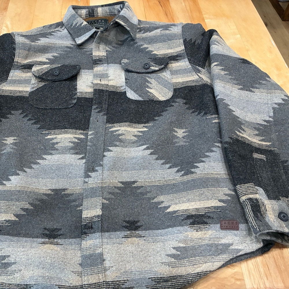 Jachs Men's Gray Patterned Shirt Jacket